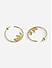 Brass Gold-Plated Leaf Shaped Circular  Stud Earrings