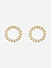 Brass Gold-Plated Sun shaped Circular Stud Earrings