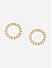 Brass Gold-Plated Sun shaped Circular Stud Earrings