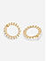 Brass Gold-Plated Sun shaped Circular Stud Earrings