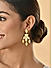 Brass Gold-Plated Leaf Shaped  Drop & Dangler Earrings