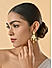 Brass Gold-Plated Leaf Shaped  Drop & Dangler Earrings