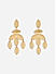 Brass Gold-Plated Leaf Shaped  Drop & Dangler Earrings