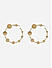 Brass Gold-Plated Multi Dots Circular  Hoop Earrings