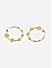 Brass Gold-Plated Multi Dots Circular  Hoop Earrings