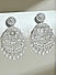 Premium 14k Rhodium-Plated AAA American Diamond Chandbali Earrings