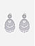 Premium 14k Rhodium-Plated AAA American Diamond Chandbali Earrings