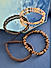 Set of 4 Brown Beaded & Braided Casual Bracelets for Men