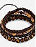 Set of 4 Brown Beaded & Braided Casual Bracelets for Men