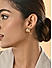 Gold-Toned Molten Huggies Shell Stud Earrings