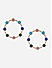 Multi-coloured  Stone Studded Casual Circular Stud Earrings