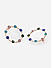 Multi-coloured  Stone Studded Casual Circular Stud Earrings