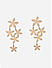 Gold-toned Partywear Multi Floral Drop Earrings