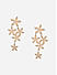 Gold-toned Partywear Multi Floral Drop Earrings