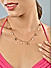 Gold-Toned Party Heart Charms With Pearls Drops Choker Necklace