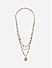 Gold-Toned Multicolored Beaded Beach vacation Layered Necklace