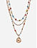 Gold-Toned Multicolored Beaded Beach vacation Layered Necklace