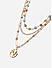 Gold-Toned Multicolored Beaded Beach vacation Layered Necklace