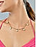 Gold-toned Party White Enamelled Star charms Choker Necklace