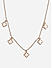 Gold-toned Party White Enamelled Star charms Choker Necklace