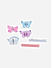 ToniQ Kids Set of 4 Multi-Colour Pastel Pretty Butterflies Rubberband for Girls