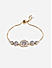 ToniQ Gold Plated American Diamond Heart Shaped Adjustable Bracelet For Women