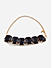 ToniQ Classic Gold Pllated Black Stone Jewellery Set for Women