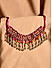 Fida Ethnic Oxidised Pink & Silver Beaded Choker Necklace for Women