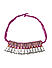 Fida Ethnic Oxidised Pink & Silver Beaded Choker Necklace for Women