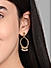 ToniQ Stylish Gold Plated Circular White Pearl Drop Earings For Women