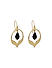 ToniQ Stylish Gold Plated Black Beaded Drop Earring For Women