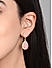 ToniQ Stylish Gold Plated Teardrop Pearl & Pink Beads Drop Earring For Women