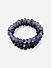 The Bro Code Blue and Brown Multi Beads with Stretchy Elastic Adjustable Set of 3 Bracelet For Men