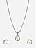 Fida Cute Silver Plated Geometric American Diamond Studded Party Wear Alloy Jewellery Set For Women