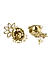 Pearls Gold Plated Floral Jhumka Earring
