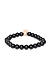 Unisex Black Crown-Shaped Beaded Bracelet