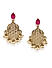 Ruby Gold Plated Floral Drop Earring