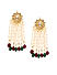 Gold-Toned Floral Drop Earrings