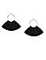 Black Minima Tassel Drop Earrings