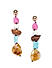 Multicoloured Quirky Drop Earrings