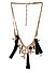 Black And Gold Charms Layered Necklace
