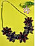 Multicoloured Floral Applique Choker Necklace