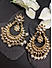 Kundan Pearls Gold Plated Floral Chandbali Earring