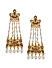 Pearl Kundan Gold Plated Floral Drop Earring