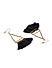 Black Pendulum Tassel Drop Earrings