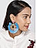 Blue Tassel Hoop Earrings