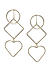 Gold Geometric Statement Drop Earrings