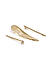 Gold-Toned Set Of 3 Embellished Bobby Pins and Tic Tac Hair Clip