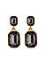 Toniq Classic Gold Plated Black Crystal Stone Drop Earring For Women