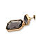 Toniq Classic Gold Plated Black Crystal Stone Drop Earring For Women